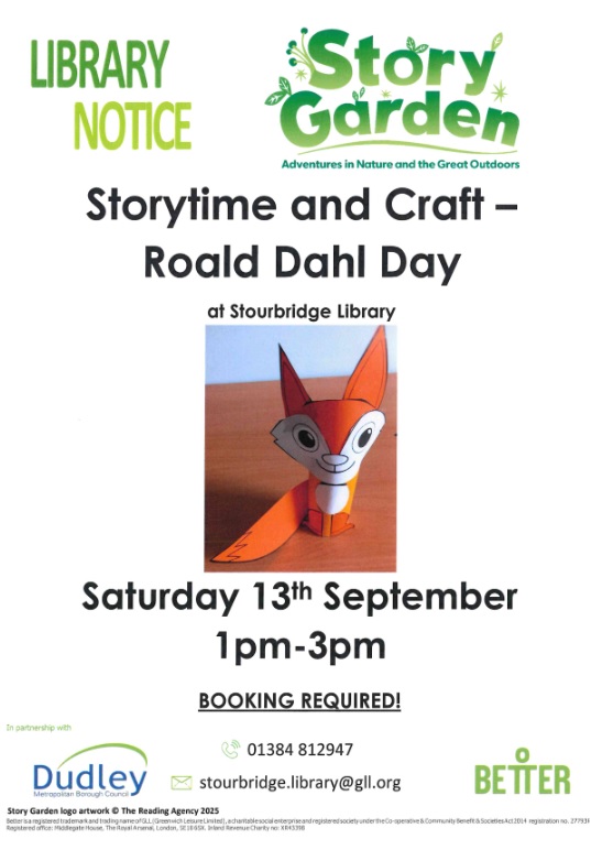 Stourbridge Library - Roald Dahl Day